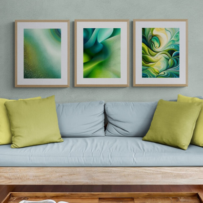 Green Gecko III - Set of Three Prints