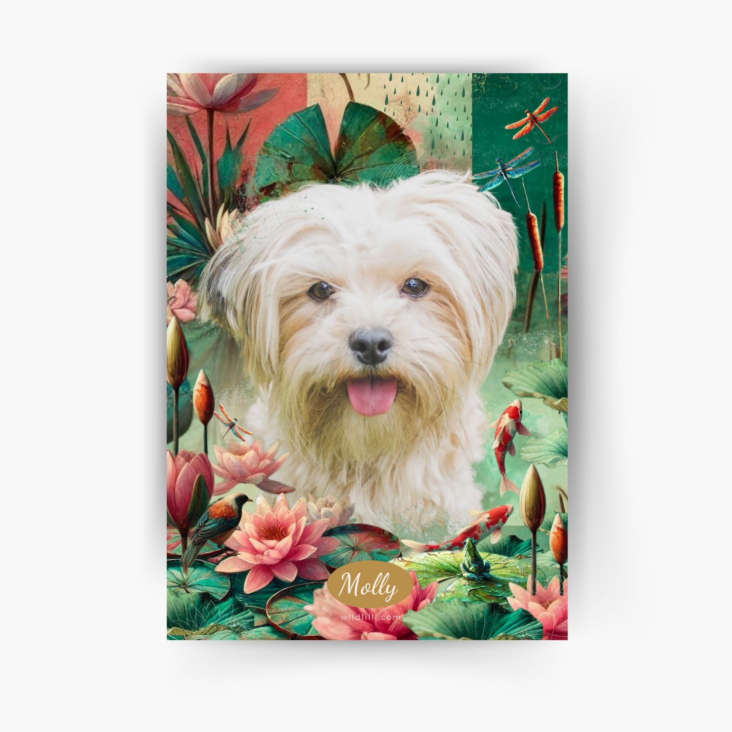 Water Lilies - Custom Pet Portrait