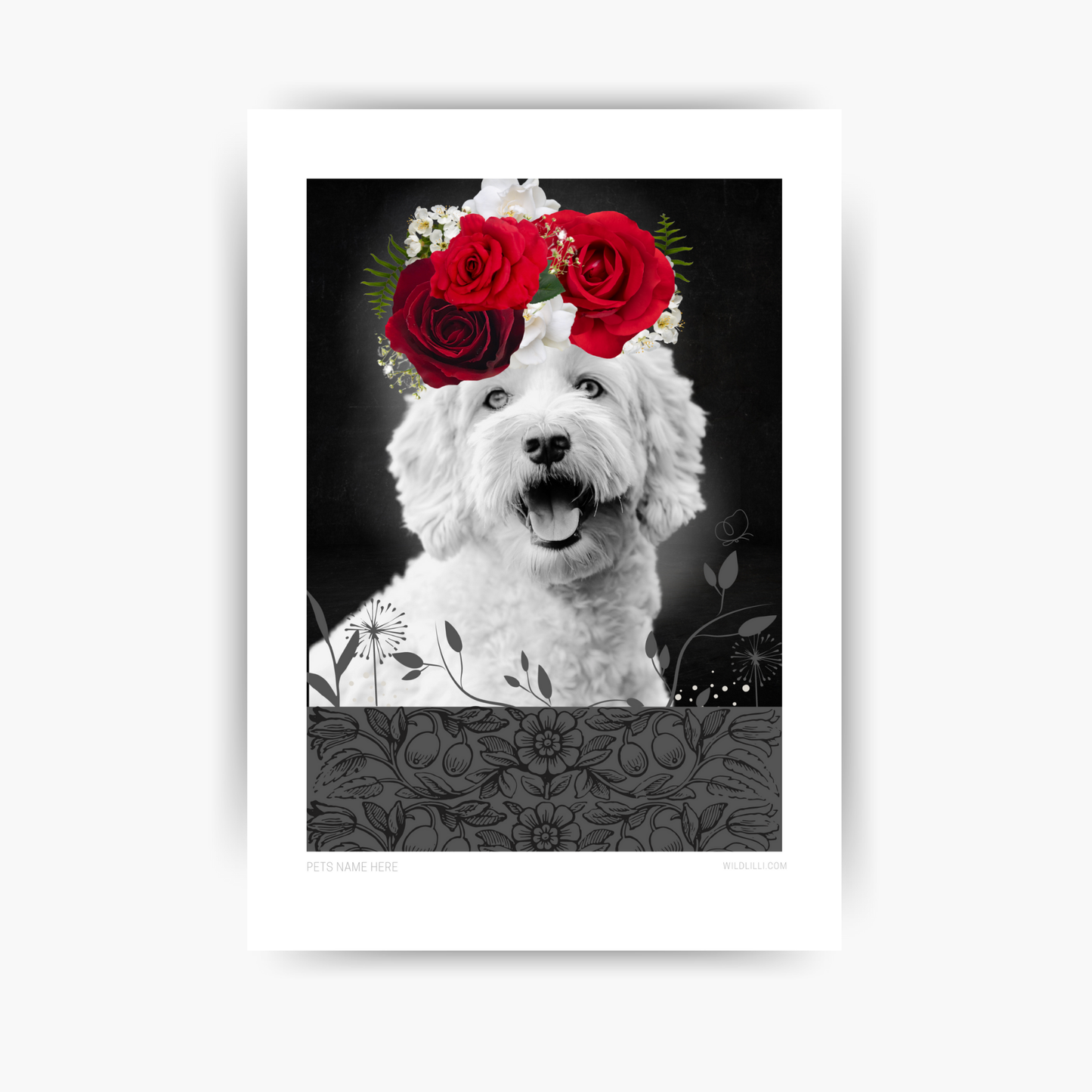 Rose Buddy - Custom-Pet-Portrait