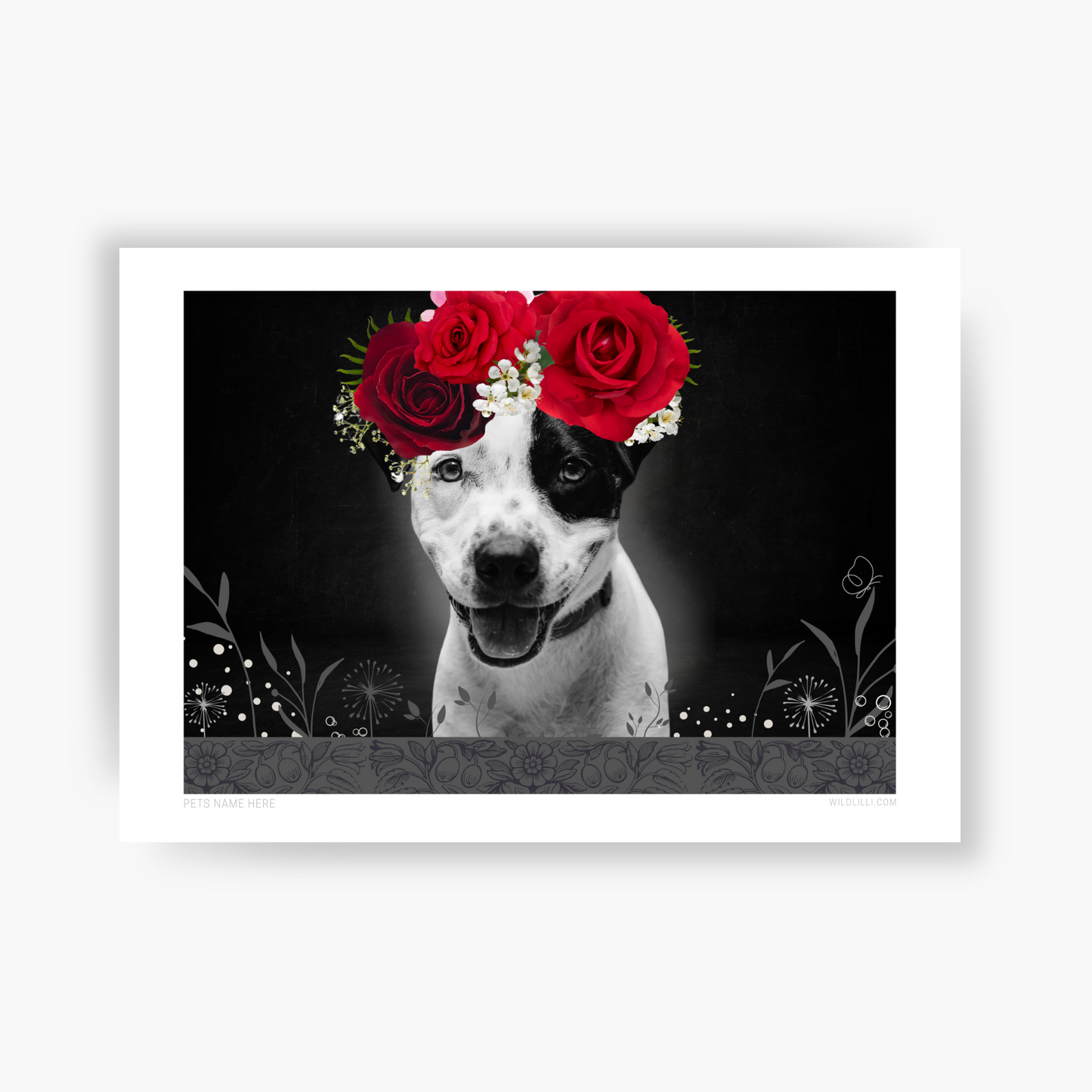 Rose Buddy - Custom-Pet-Portrait