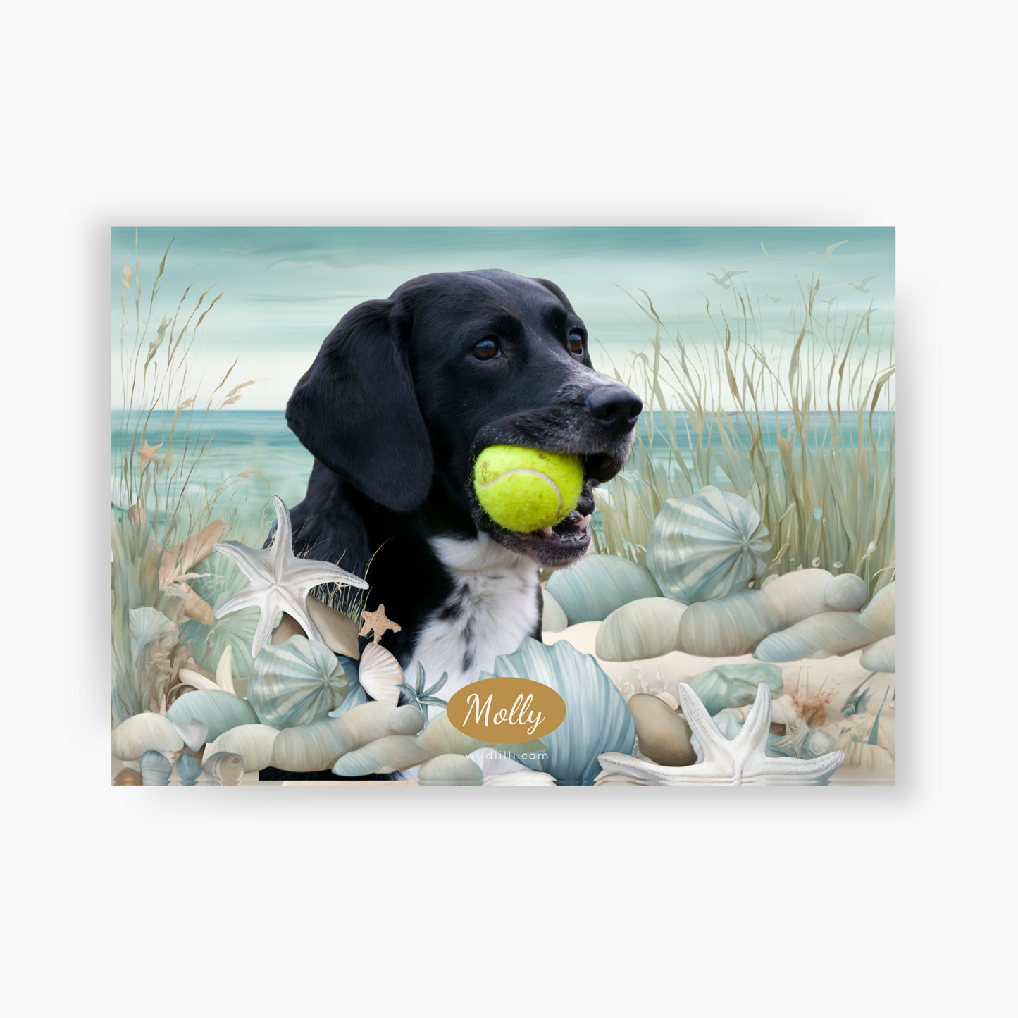 Seaside Escape - Custom Pet Portrait