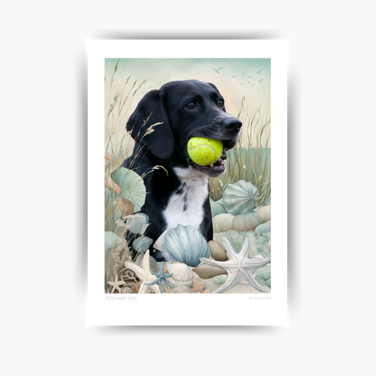 Seaside Escape - Custom Pet Portrait