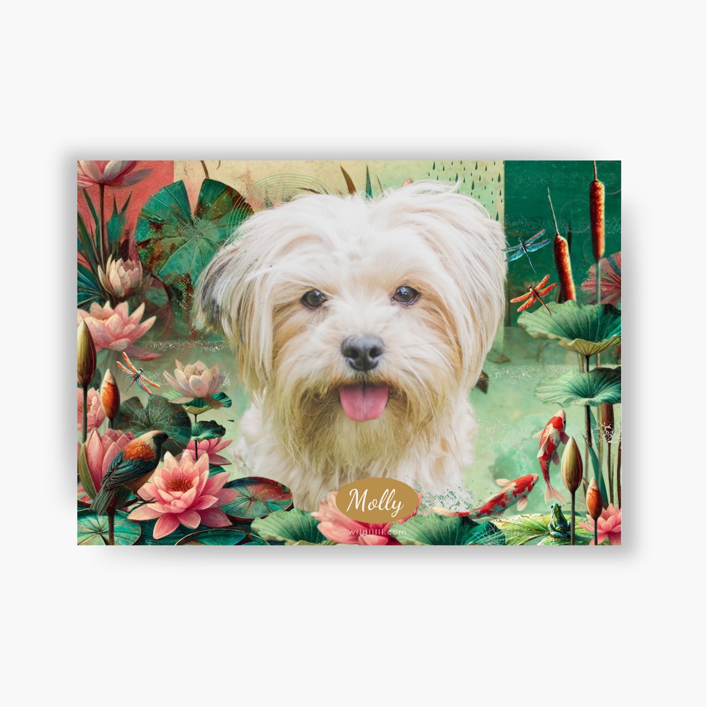 Water Lilies - Custom Pet Portrait