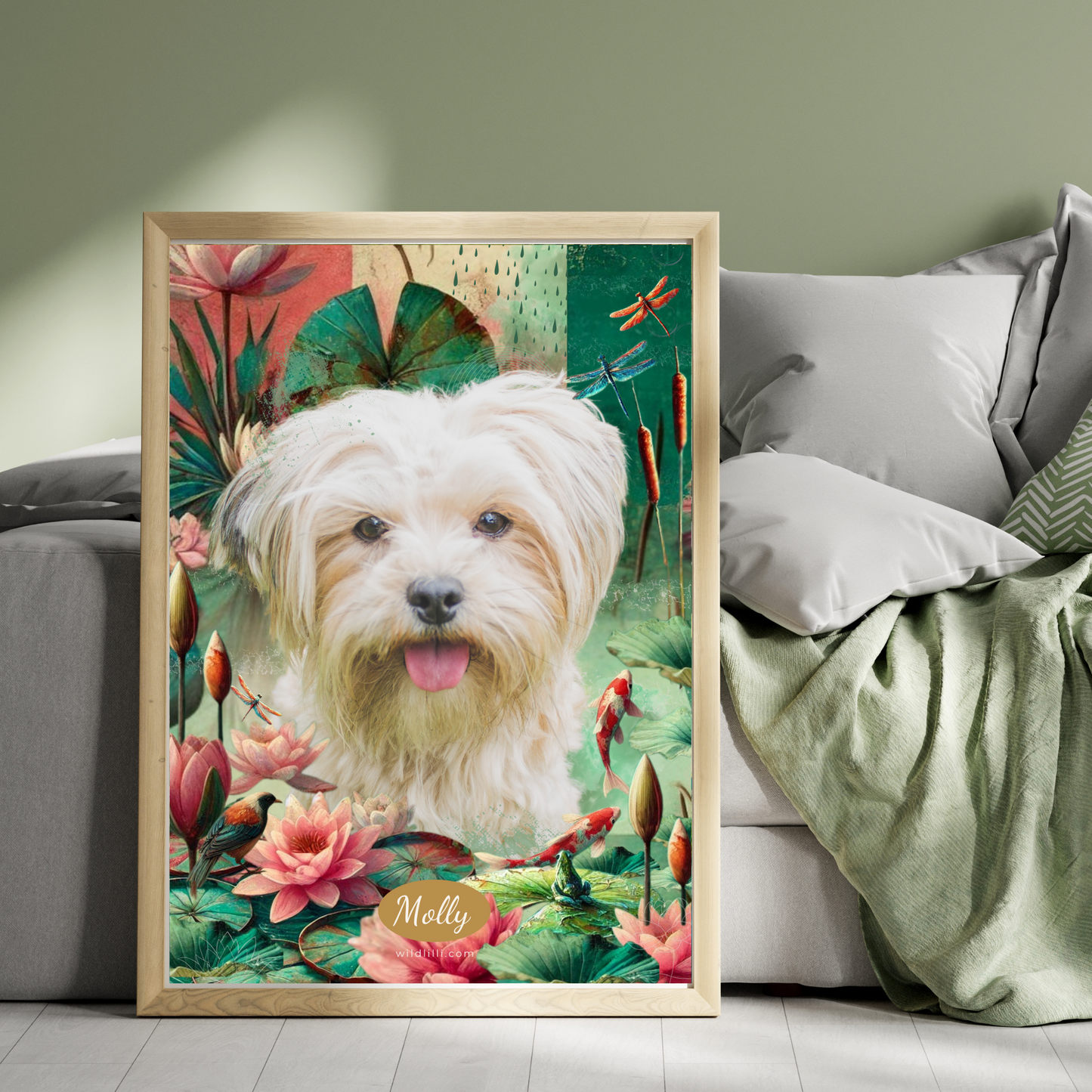 Water Lilies - Custom Pet Portrait