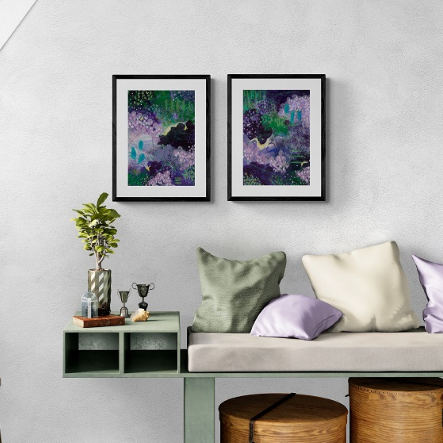 Lavender Field - Set of Two